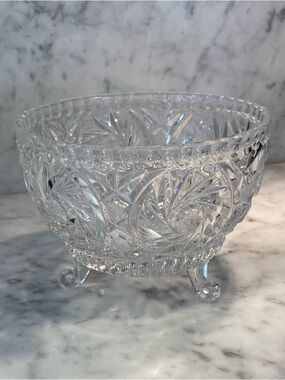 Crystal Footed Candy/Trinket Bowl - Clear